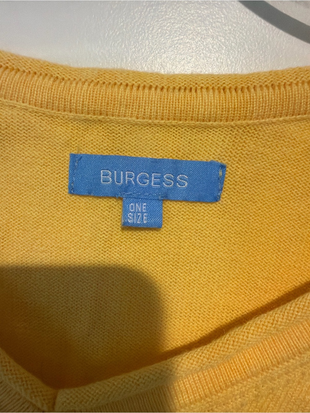 Urge Bright Yellow V-Neck Tassel Knit Sweater - Picture 3 of 4